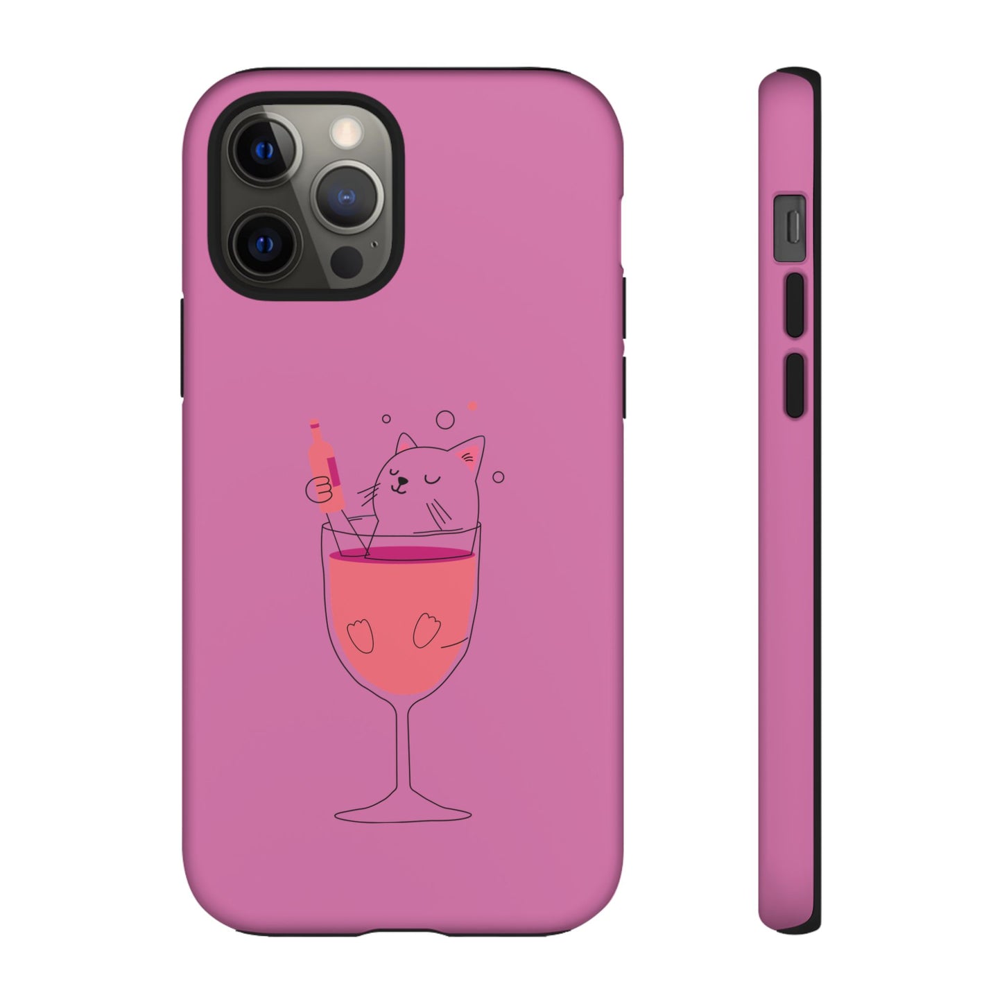 Cute Cat Phone Case, Tough iPhone Case, Cat Lovers Gift, Fun Phone Accessories, Pet Lover's Must-Have, Quirky Cat Art Design