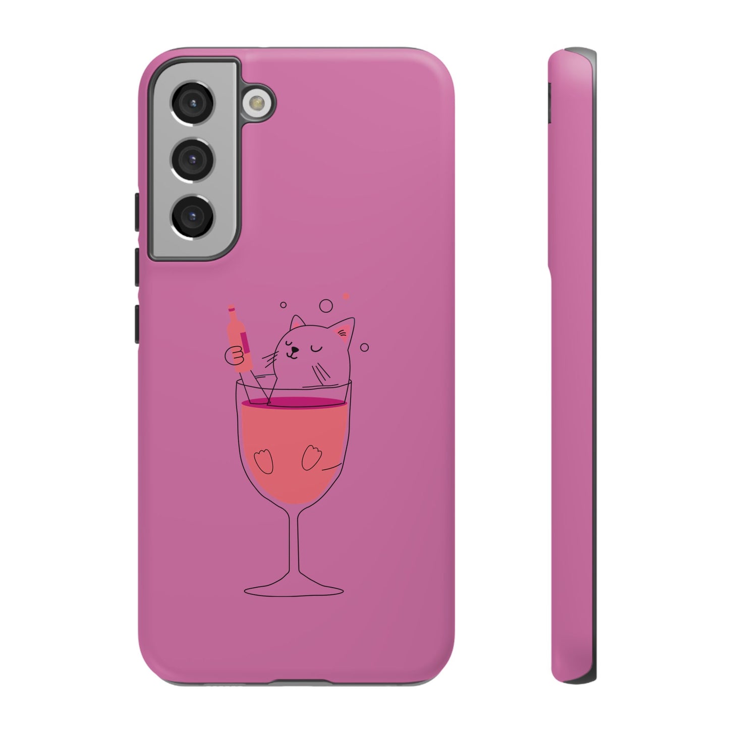 Cute Cat Phone Case, Tough iPhone Case, Cat Lovers Gift, Fun Phone Accessories, Pet Lover's Must-Have, Quirky Cat Art Design