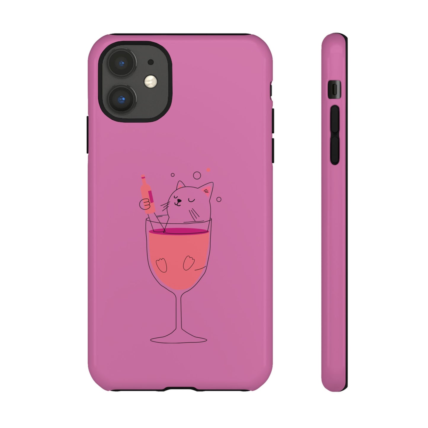 Cute Cat Phone Case, Tough iPhone Case, Cat Lovers Gift, Fun Phone Accessories, Pet Lover's Must-Have, Quirky Cat Art Design