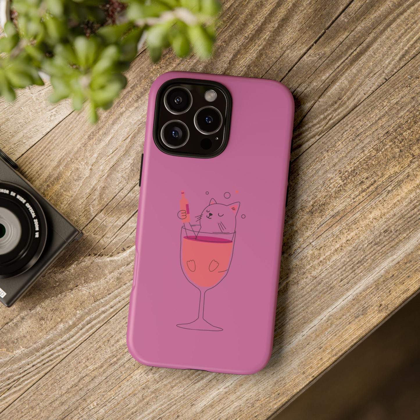 Cute Cat Phone Case, Tough iPhone Case, Cat Lovers Gift, Fun Phone Accessories, Pet Lover's Must-Have, Quirky Cat Art Design
