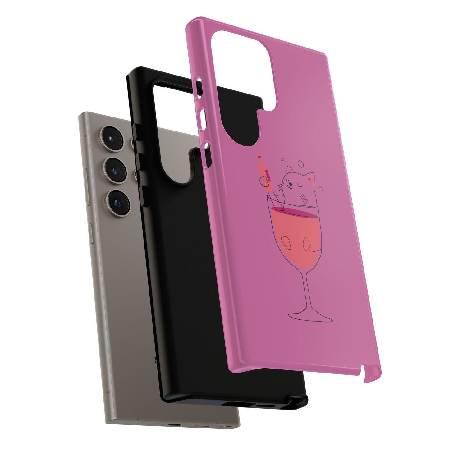 Cute Cat Phone Case, Tough iPhone Case, Cat Lovers Gift, Fun Phone Accessories, Pet Lover's Must-Have, Quirky Cat Art Design