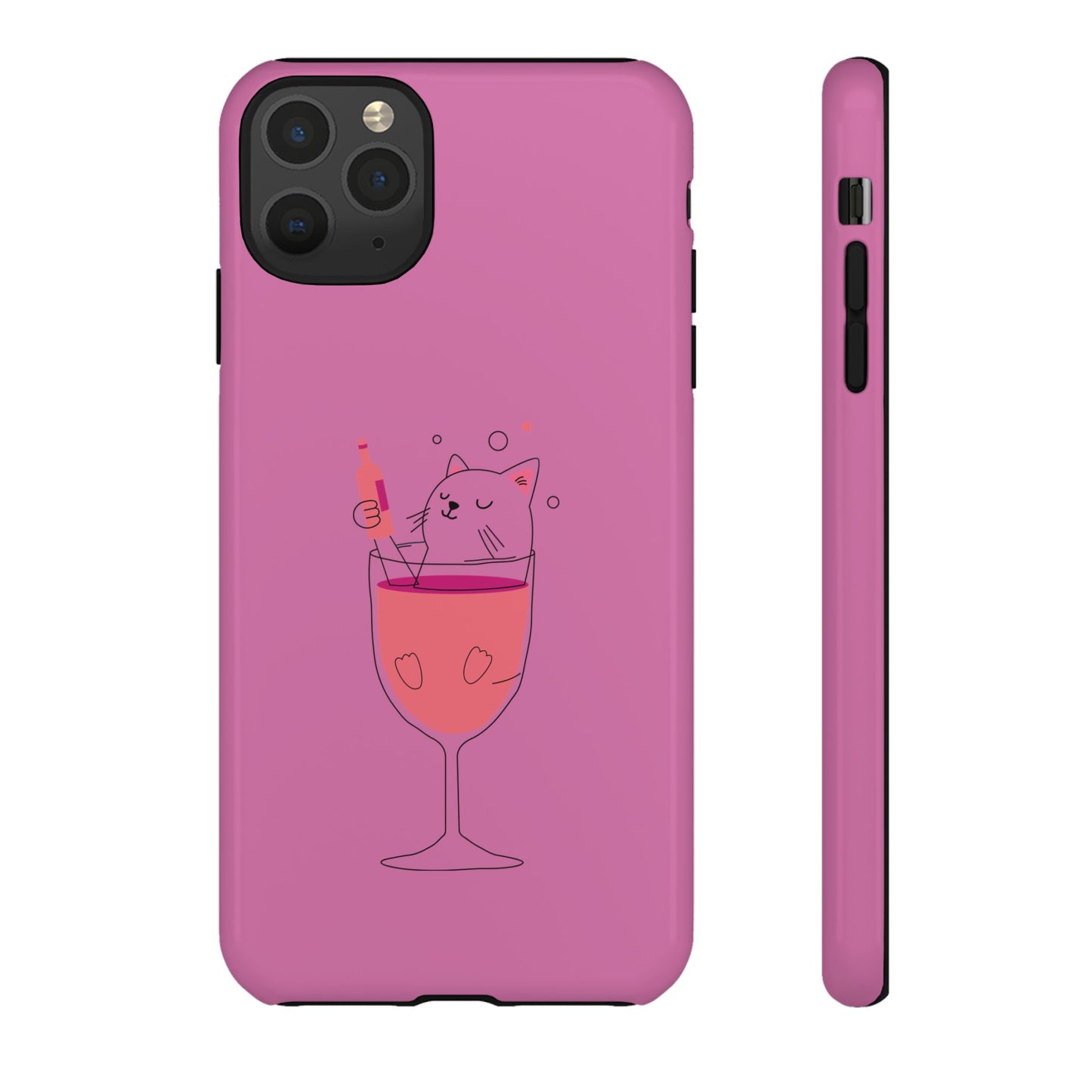 Cute Cat Phone Case, Tough iPhone Case, Cat Lovers Gift, Fun Phone Accessories, Pet Lover's Must-Have, Quirky Cat Art Design