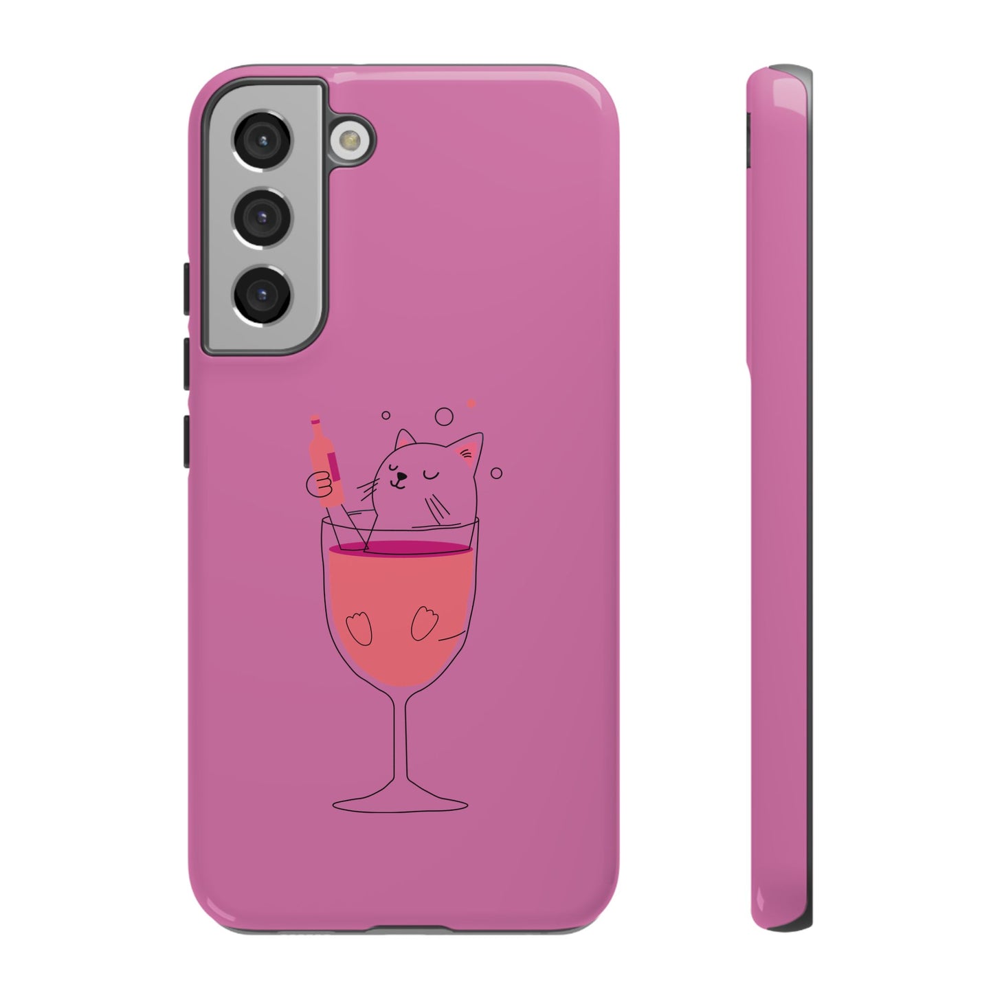 Cute Cat Phone Case, Tough iPhone Case, Cat Lovers Gift, Fun Phone Accessories, Pet Lover's Must-Have, Quirky Cat Art Design