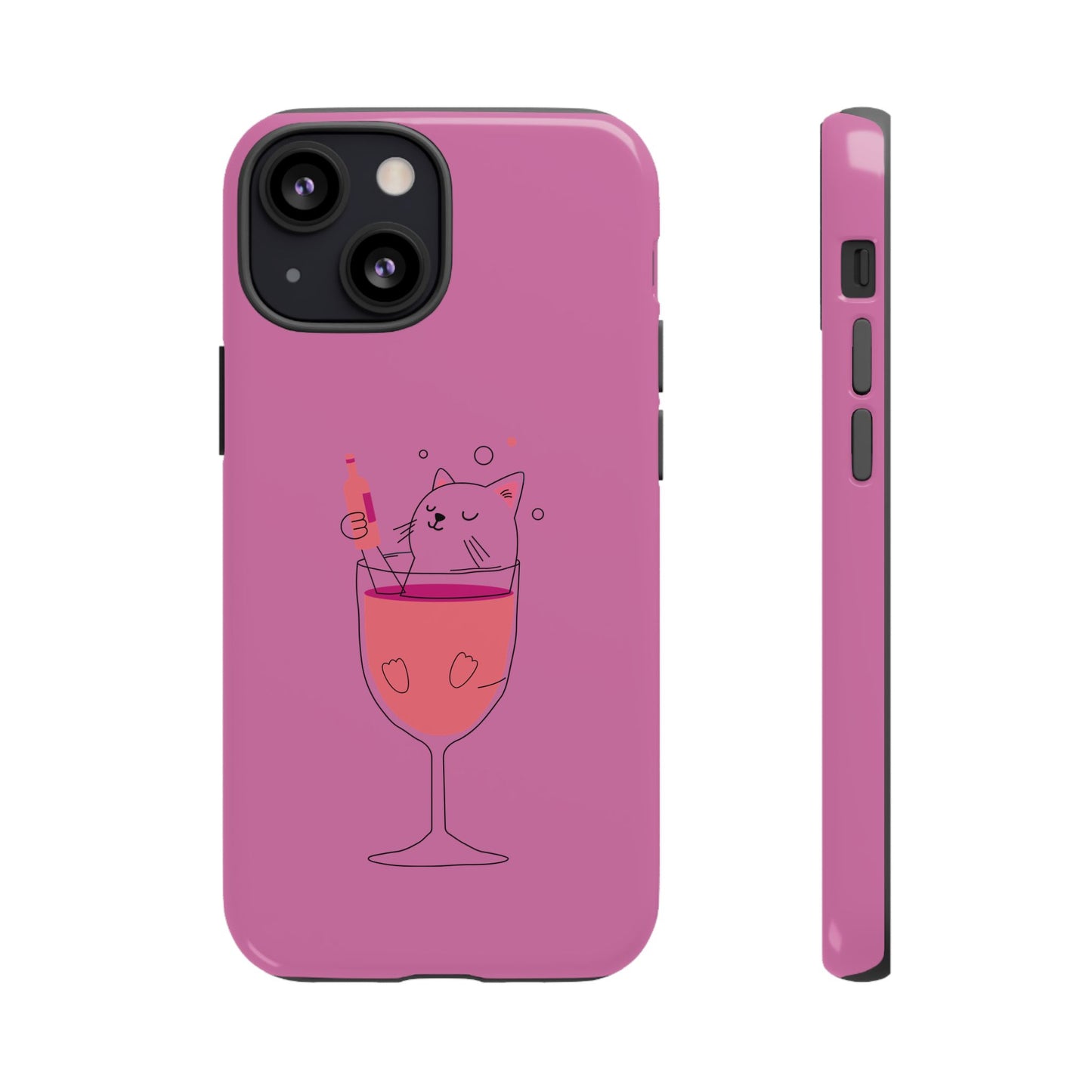 Cute Cat Phone Case, Tough iPhone Case, Cat Lovers Gift, Fun Phone Accessories, Pet Lover's Must-Have, Quirky Cat Art Design