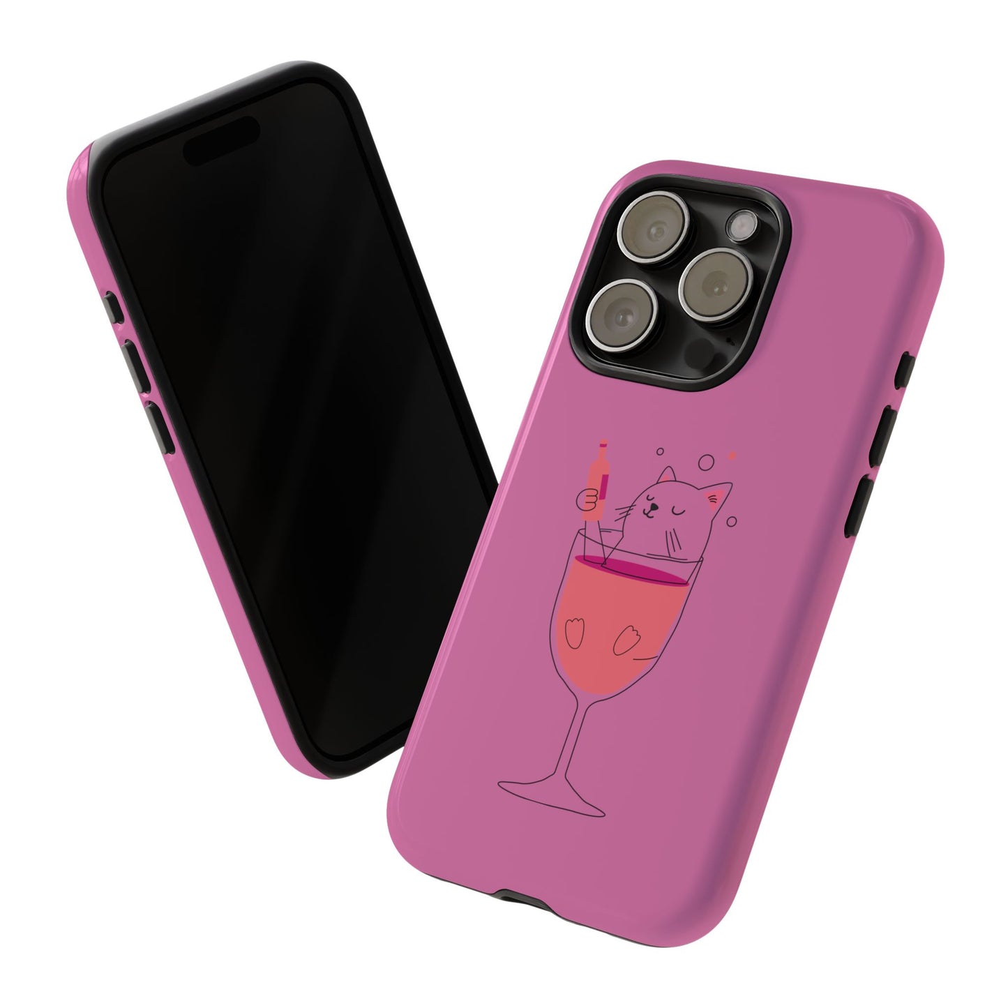 Cute Cat Phone Case, Tough iPhone Case, Cat Lovers Gift, Fun Phone Accessories, Pet Lover's Must-Have, Quirky Cat Art Design