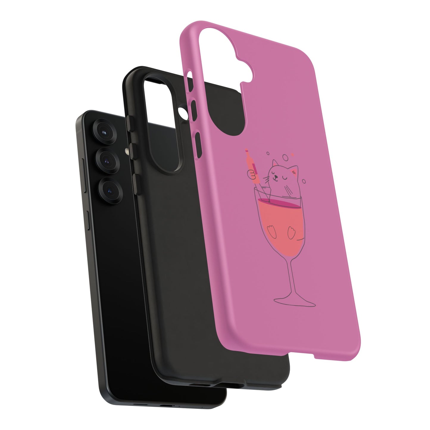 Cute Cat Phone Case, Tough iPhone Case, Cat Lovers Gift, Fun Phone Accessories, Pet Lover's Must-Have, Quirky Cat Art Design