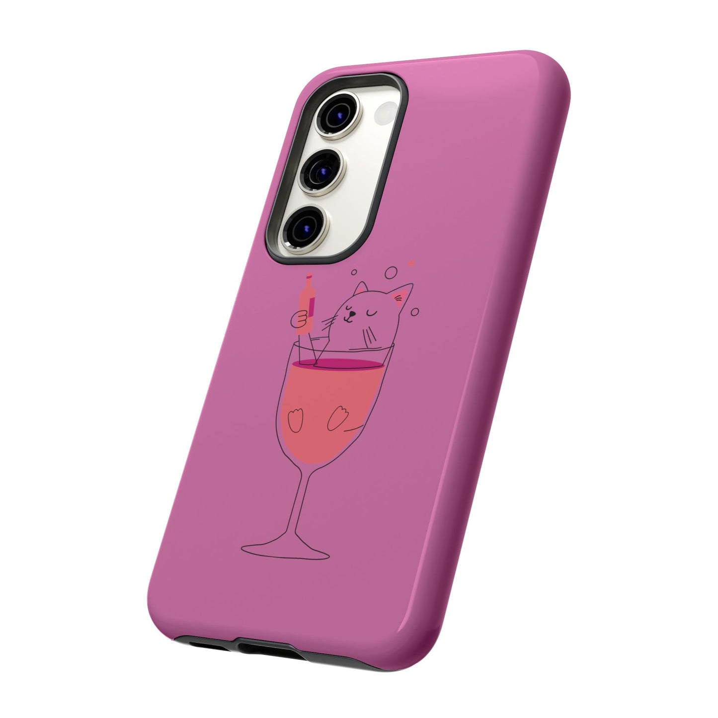 Cute Cat Phone Case, Tough iPhone Case, Cat Lovers Gift, Fun Phone Accessories, Pet Lover's Must-Have, Quirky Cat Art Design