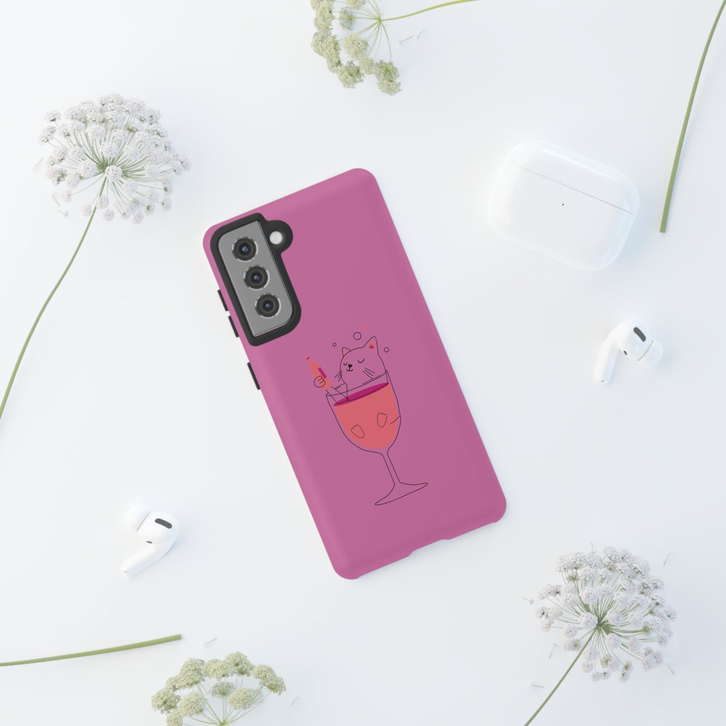 Cute Cat Phone Case, Tough iPhone Case, Cat Lovers Gift, Fun Phone Accessories, Pet Lover's Must-Have, Quirky Cat Art Design