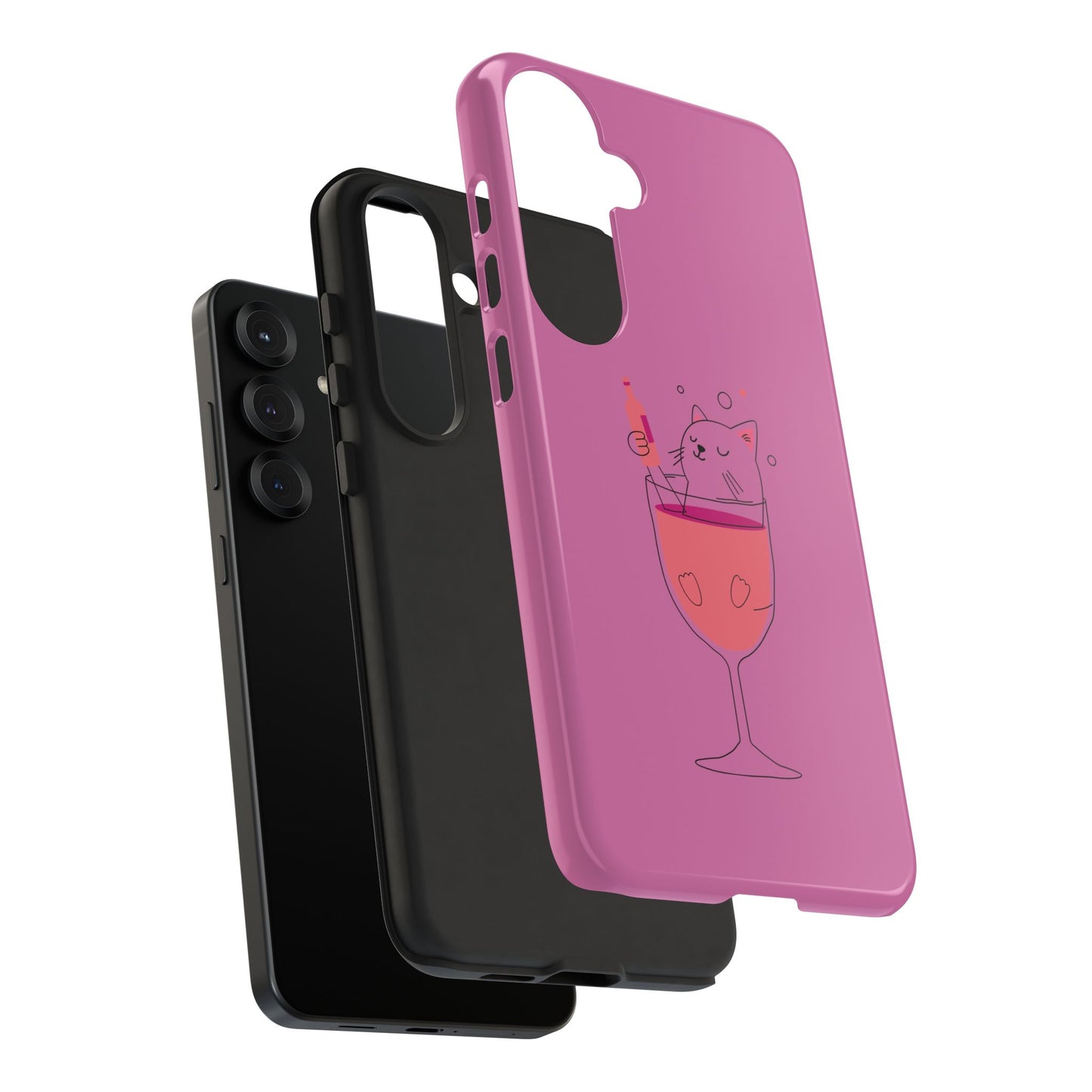 Cute Cat Phone Case, Tough iPhone Case, Cat Lovers Gift, Fun Phone Accessories, Pet Lover's Must-Have, Quirky Cat Art Design