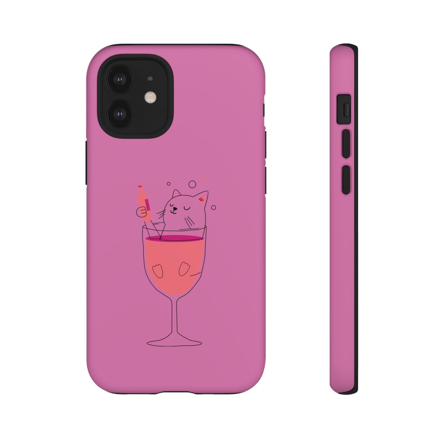 Cute Cat Phone Case, Tough iPhone Case, Cat Lovers Gift, Fun Phone Accessories, Pet Lover's Must-Have, Quirky Cat Art Design