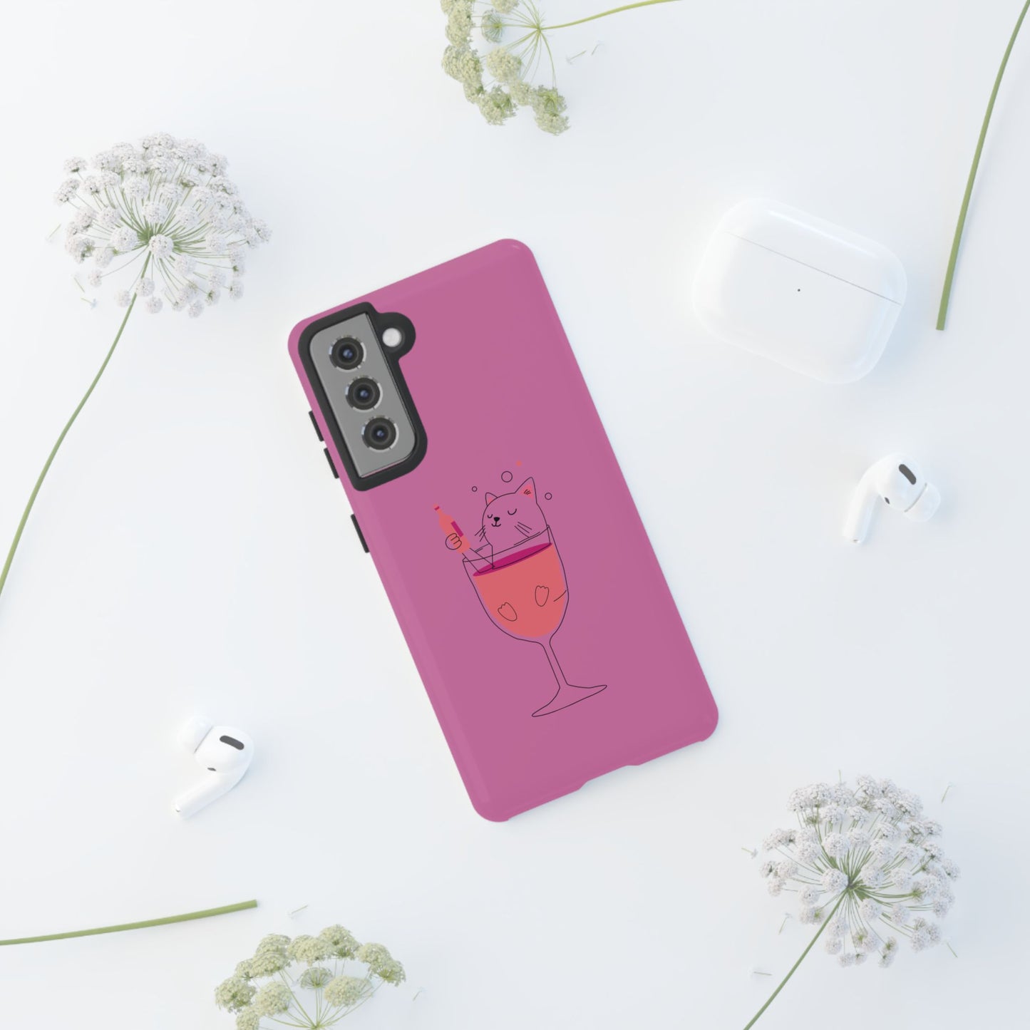 Cute Cat Phone Case, Tough iPhone Case, Cat Lovers Gift, Fun Phone Accessories, Pet Lover's Must-Have, Quirky Cat Art Design