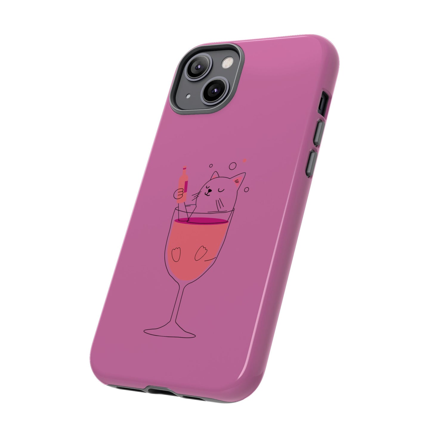 Cute Cat Phone Case, Tough iPhone Case, Cat Lovers Gift, Fun Phone Accessories, Pet Lover's Must-Have, Quirky Cat Art Design