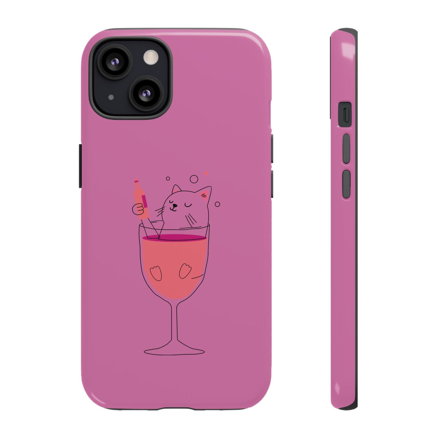 Cute Cat Phone Case, Tough iPhone Case, Cat Lovers Gift, Fun Phone Accessories, Pet Lover's Must-Have, Quirky Cat Art Design