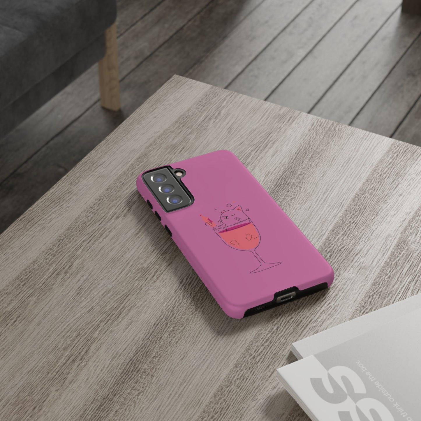 Cute Cat Phone Case, Tough iPhone Case, Cat Lovers Gift, Fun Phone Accessories, Pet Lover's Must-Have, Quirky Cat Art Design