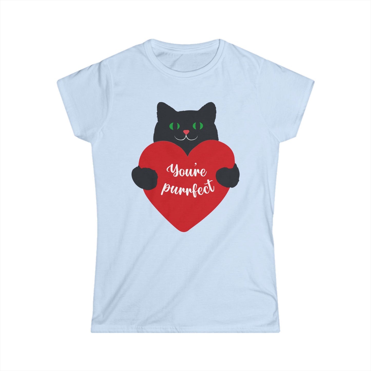Cute Cat Women's Tee - 'You're Purrfect', Gift for Cat Lovers, Animal Lover Shirt, Fun Graphic Tee, Birthday Gift