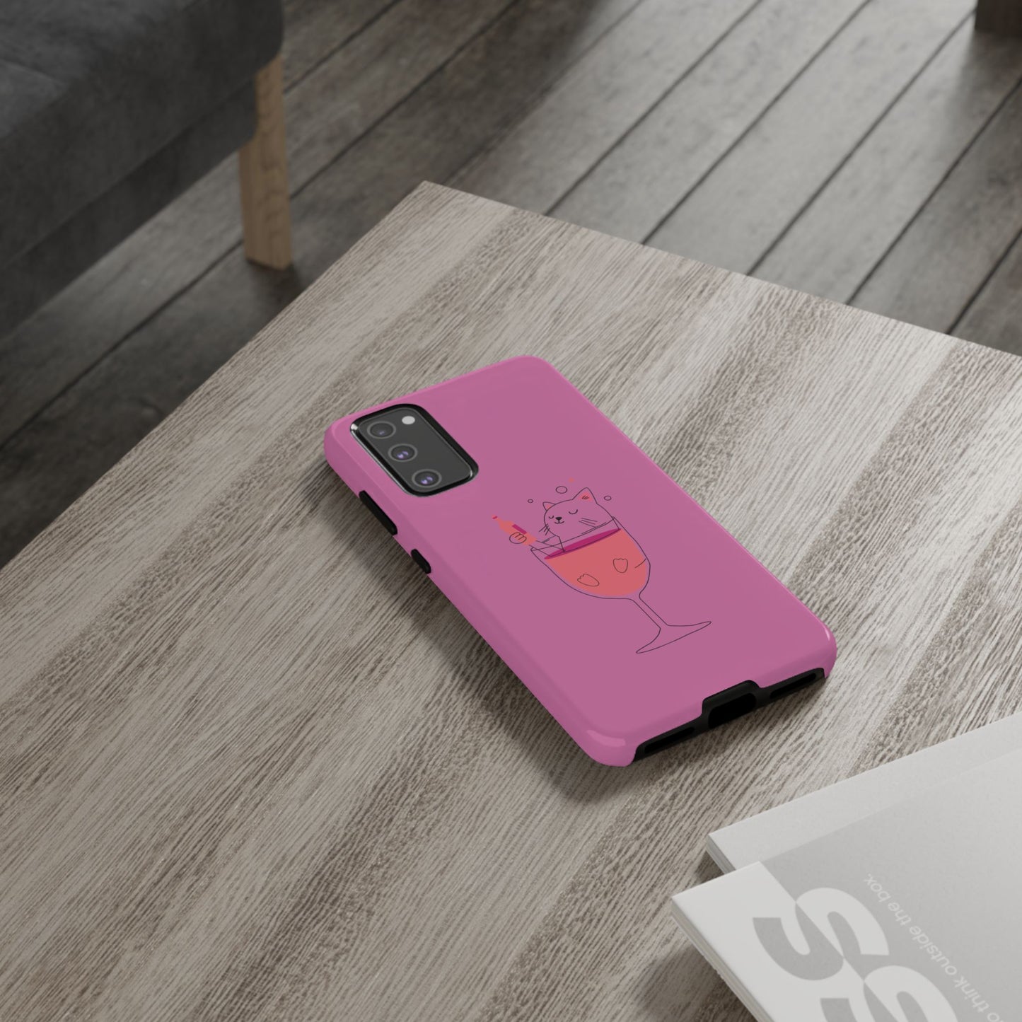 Cute Cat Phone Case, Tough iPhone Case, Cat Lovers Gift, Fun Phone Accessories, Pet Lover's Must-Have, Quirky Cat Art Design