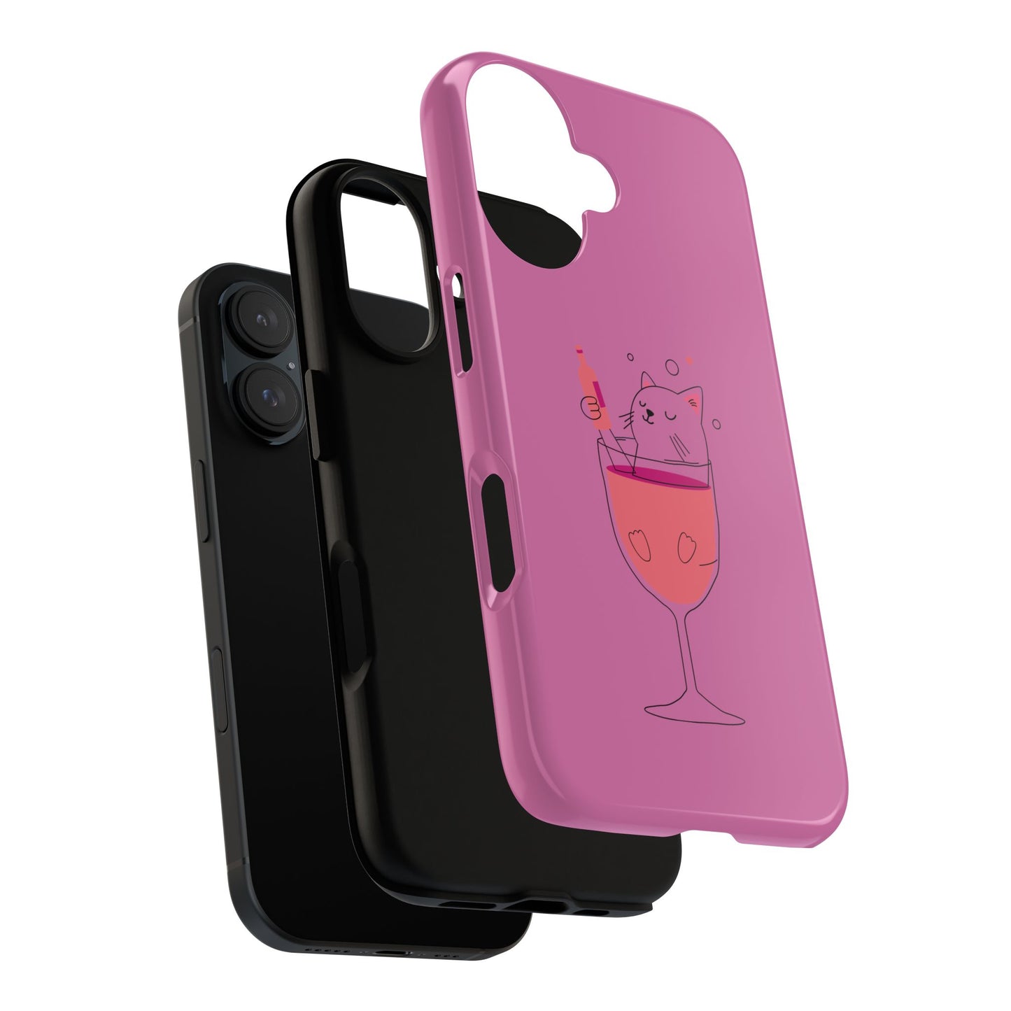 Cute Cat Phone Case, Tough iPhone Case, Cat Lovers Gift, Fun Phone Accessories, Pet Lover's Must-Have, Quirky Cat Art Design