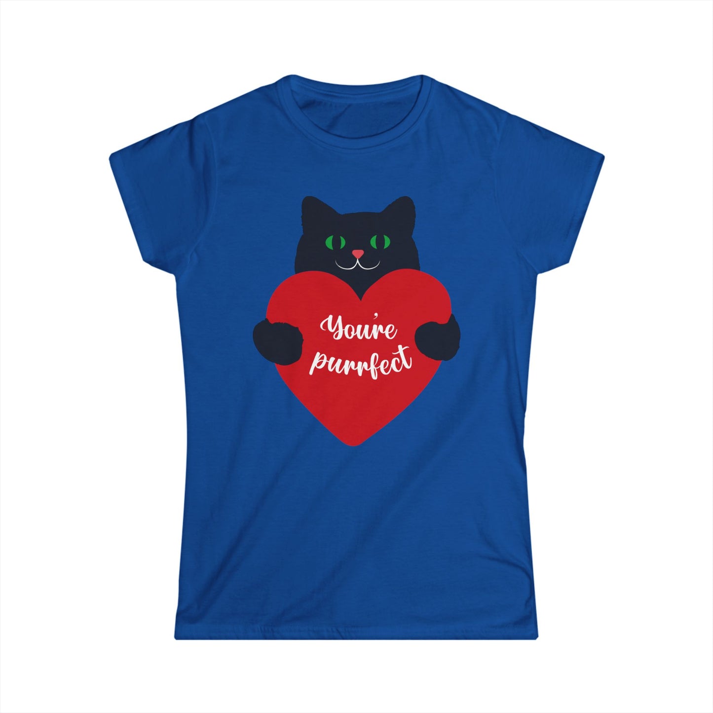 Cute Cat Women's Tee - 'You're Purrfect', Gift for Cat Lovers, Animal Lover Shirt, Fun Graphic Tee, Birthday Gift
