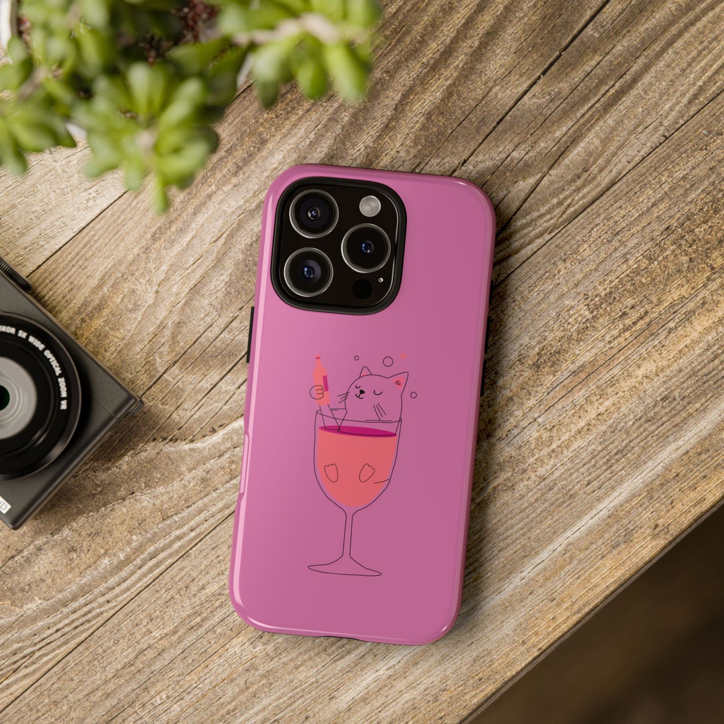 Cute Cat Phone Case, Tough iPhone Case, Cat Lovers Gift, Fun Phone Accessories, Pet Lover's Must-Have, Quirky Cat Art Design