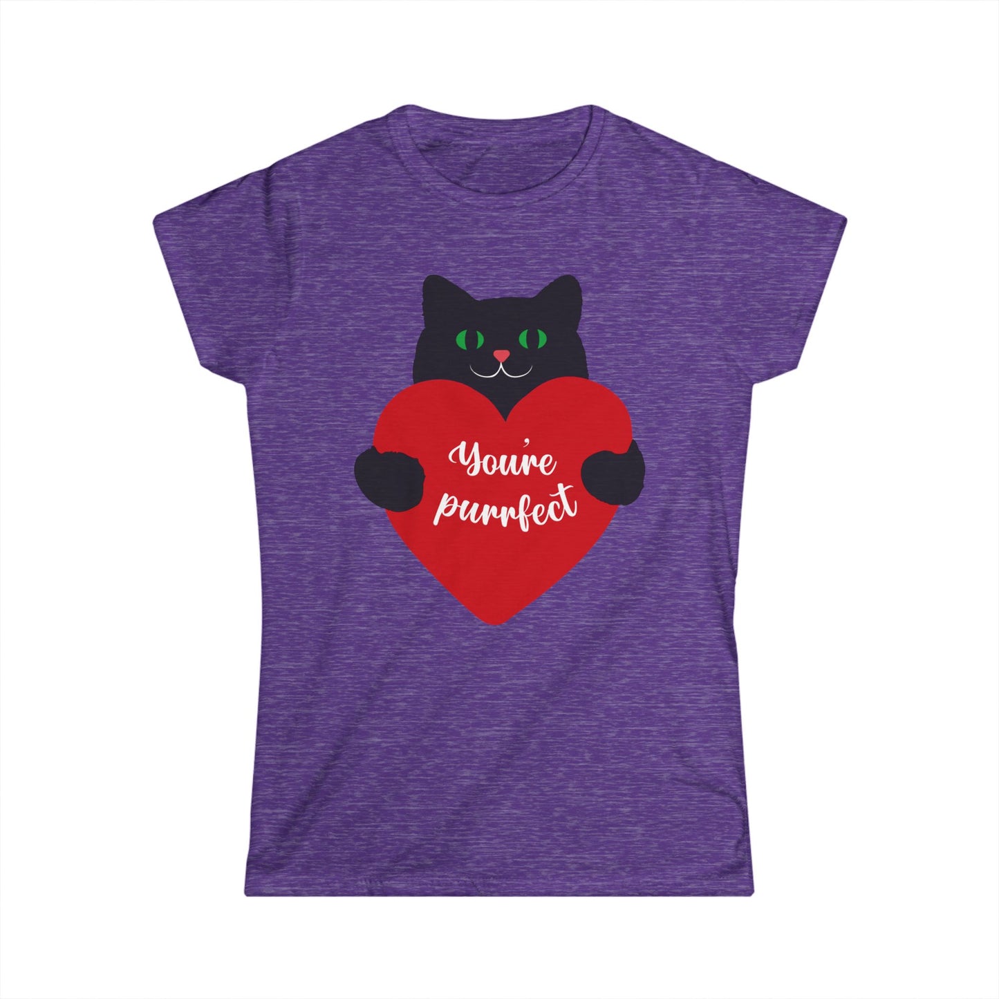 Cute Cat Women's Tee - 'You're Purrfect', Gift for Cat Lovers, Animal Lover Shirt, Fun Graphic Tee, Birthday Gift