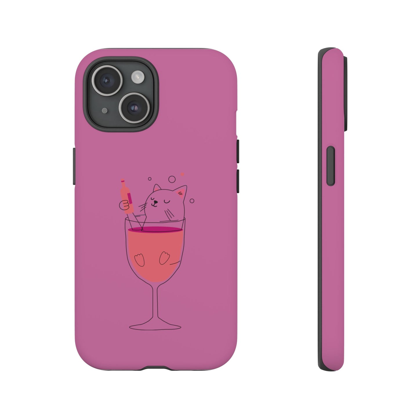 Cute Cat Phone Case, Tough iPhone Case, Cat Lovers Gift, Fun Phone Accessories, Pet Lover's Must-Have, Quirky Cat Art Design