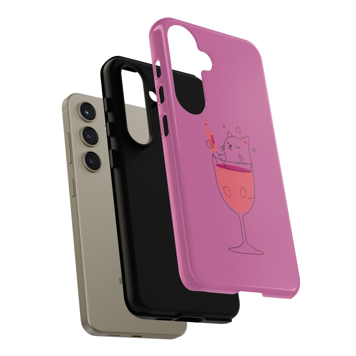 Cute Cat Phone Case, Tough iPhone Case, Cat Lovers Gift, Fun Phone Accessories, Pet Lover's Must-Have, Quirky Cat Art Design