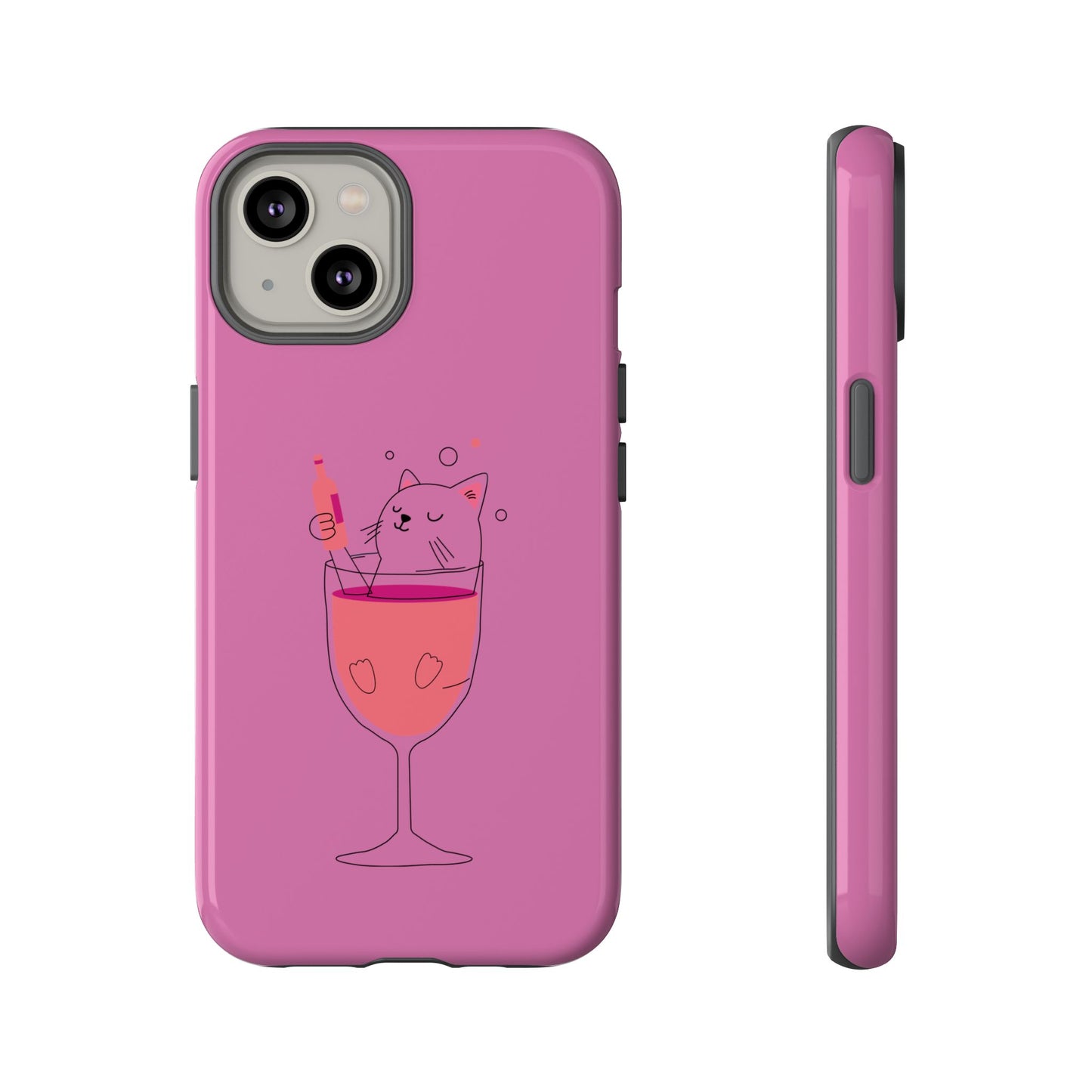 Cute Cat Phone Case, Tough iPhone Case, Cat Lovers Gift, Fun Phone Accessories, Pet Lover's Must-Have, Quirky Cat Art Design