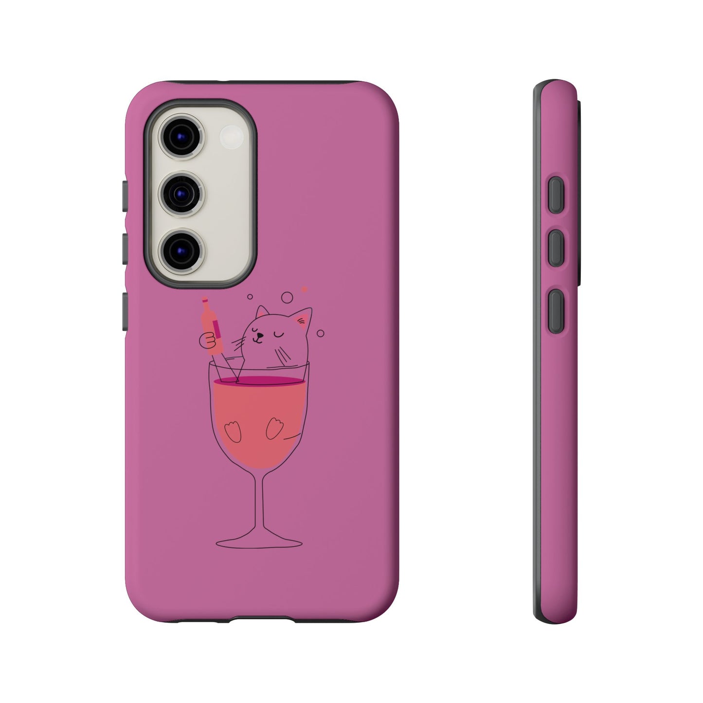 Cute Cat Phone Case, Tough iPhone Case, Cat Lovers Gift, Fun Phone Accessories, Pet Lover's Must-Have, Quirky Cat Art Design