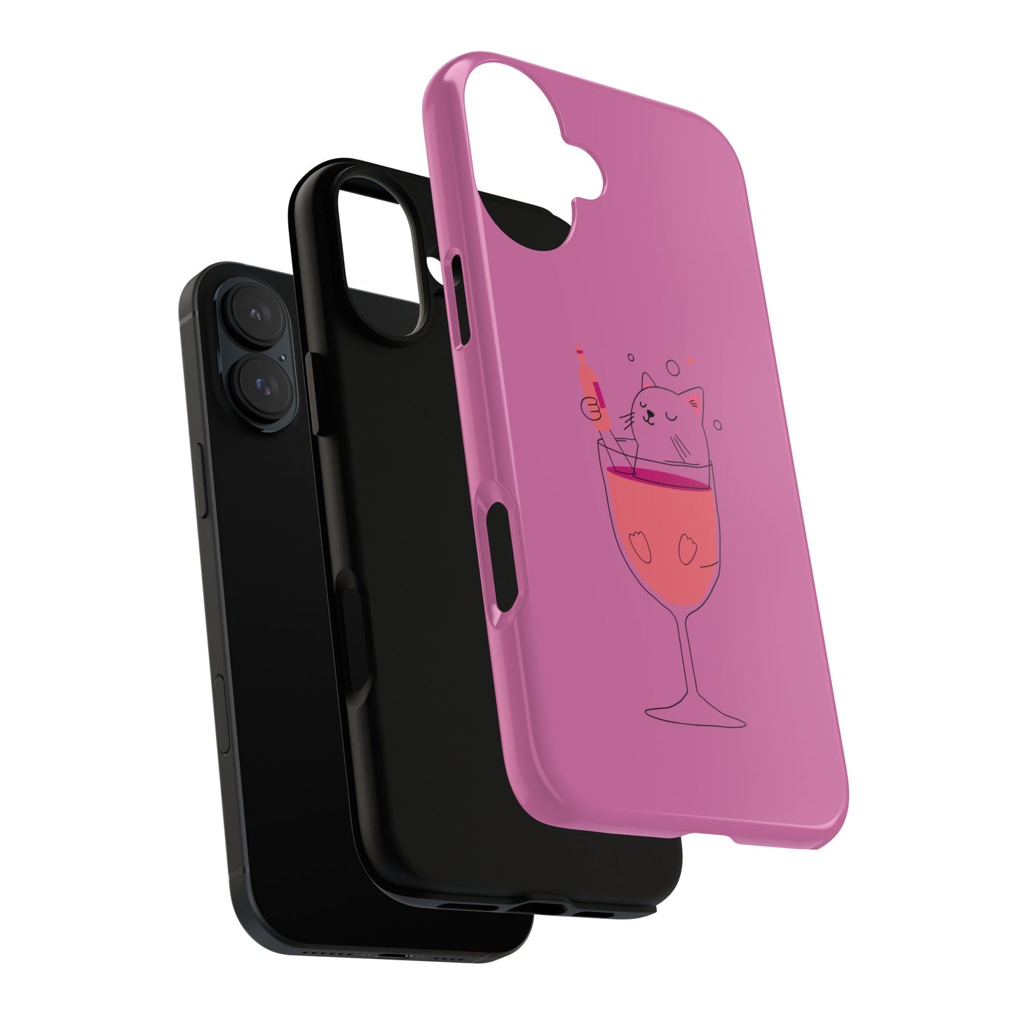 Cute Cat Phone Case, Tough iPhone Case, Cat Lovers Gift, Fun Phone Accessories, Pet Lover's Must-Have, Quirky Cat Art Design