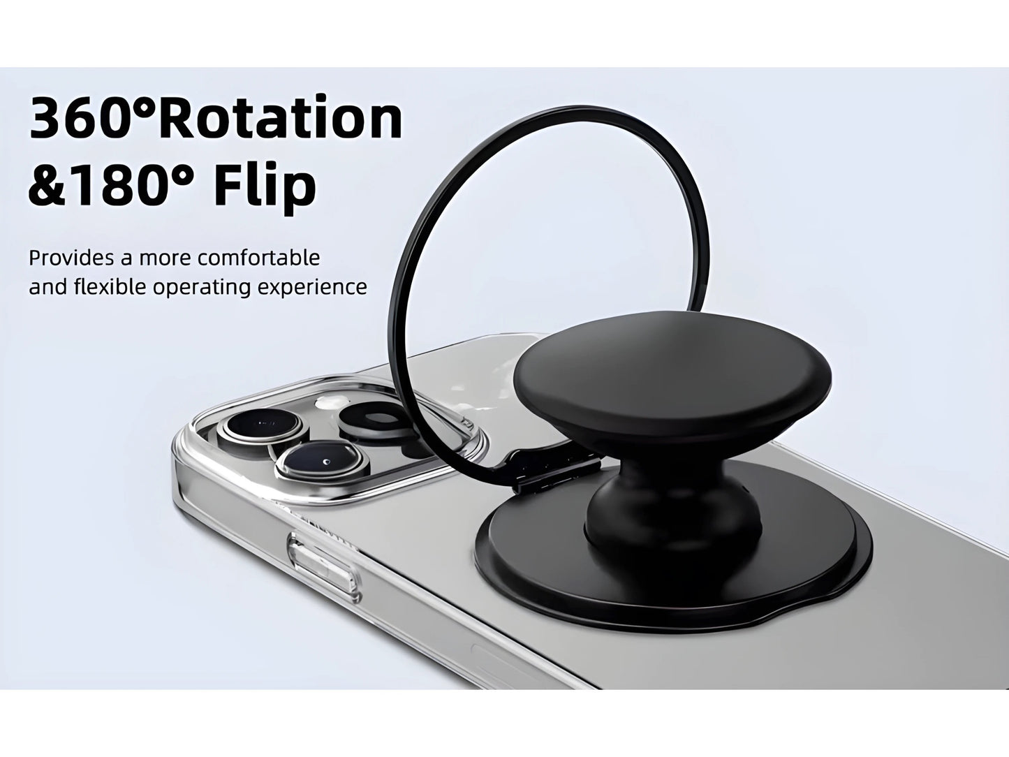 Omni Grip | Black Magsafe Phone Grip and Ring