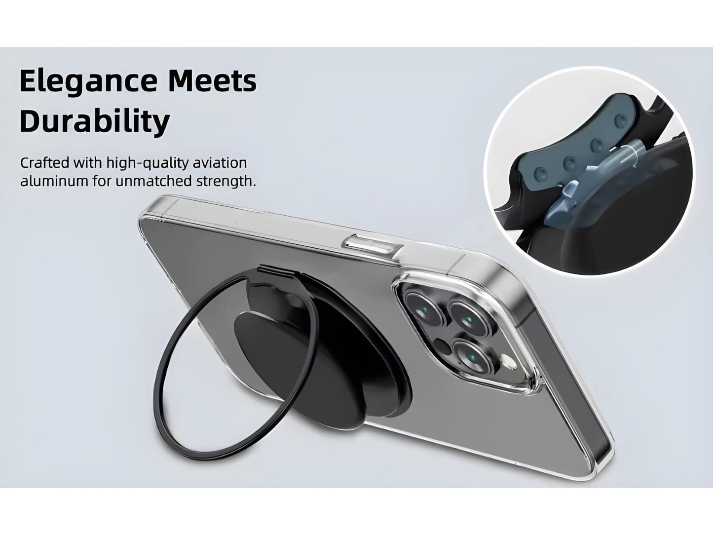 Omni Grip | Black Magsafe Phone Grip and Ring