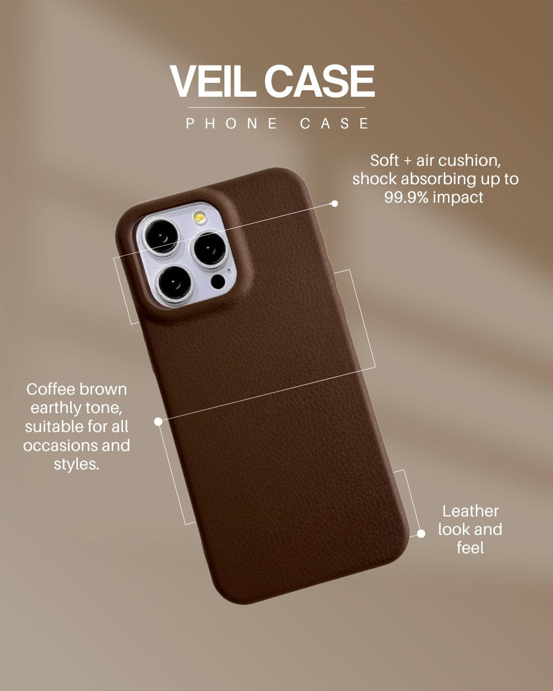 iPhone 15 Pro Max Coffee Brown iPhone Case