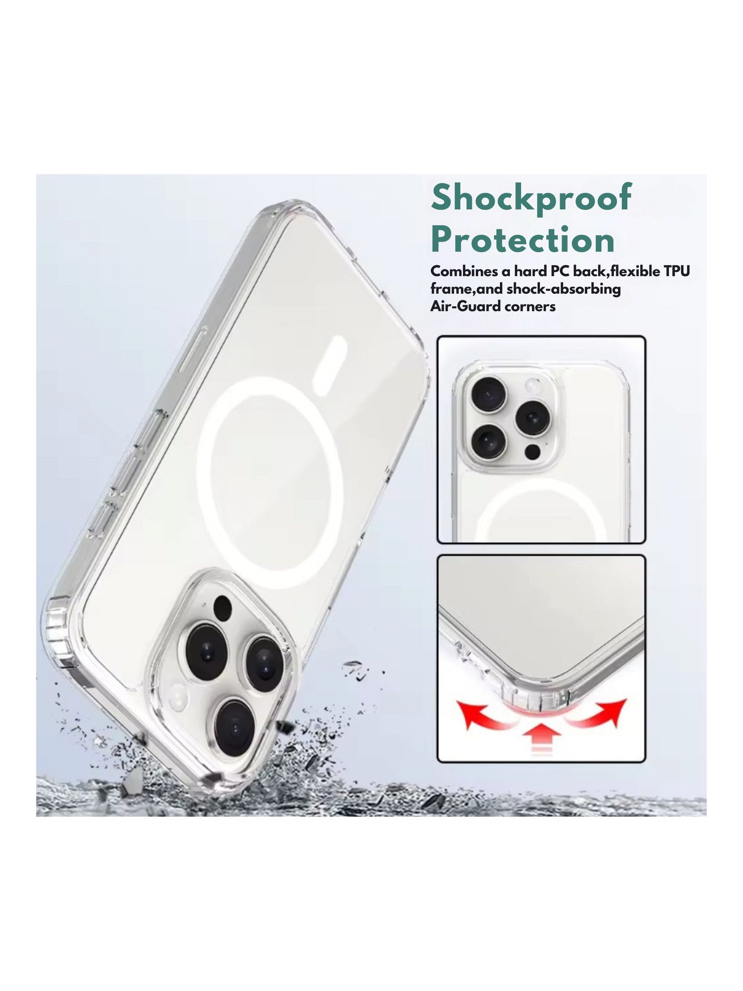 Voyager Shell | Magnetic Clear iPhone 16 Pro Max Case | MagSafe Case