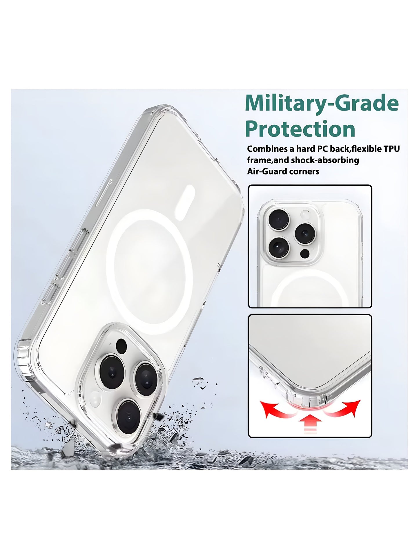 Voyager Shell | Magnetic Clear iPhone 16 Pro Max Case | MagSafe Case
