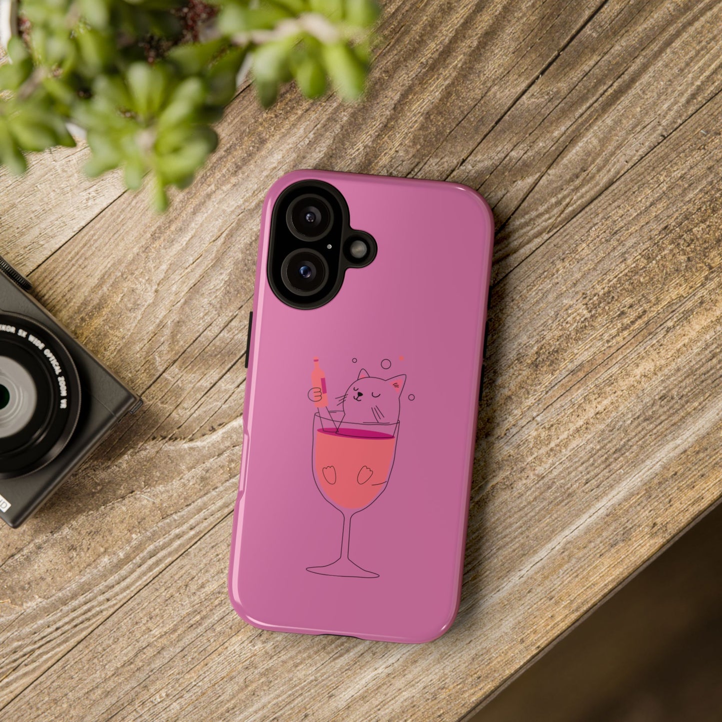 Cute Cat Phone Case, Tough iPhone Case, Cat Lovers Gift, Fun Phone Accessories, Pet Lover's Must-Have, Quirky Cat Art Design
