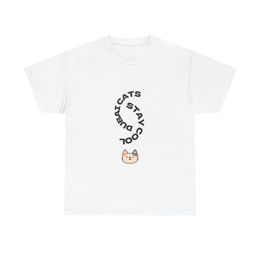 Cool Cats Unisex Tee – Stay Pawsitive Cotton T-Shirt, Cat Lover Gift, Cute Animal Apparel, Fun Pet Shirt, Everyday Wear
