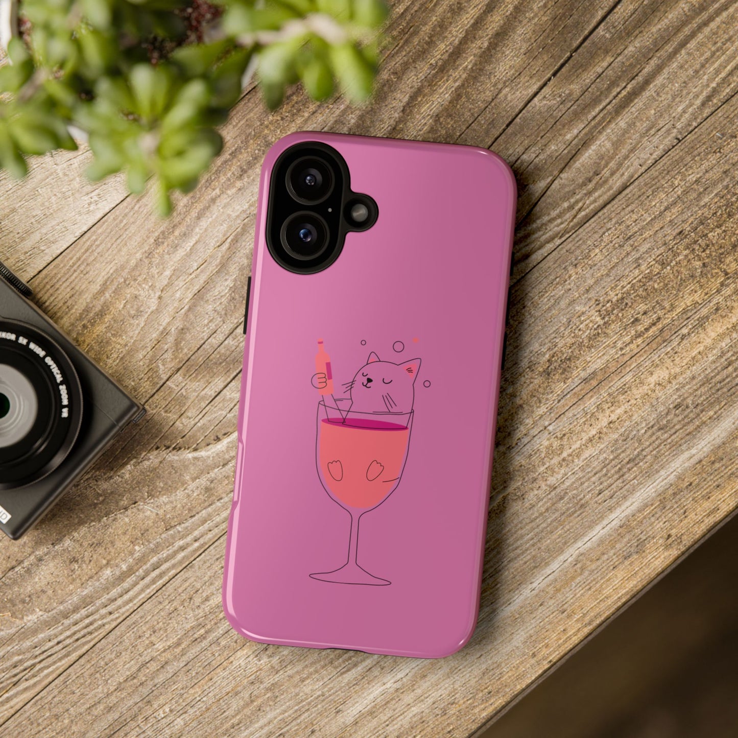 Cute Cat Phone Case, Tough iPhone Case, Cat Lovers Gift, Fun Phone Accessories, Pet Lover's Must-Have, Quirky Cat Art Design