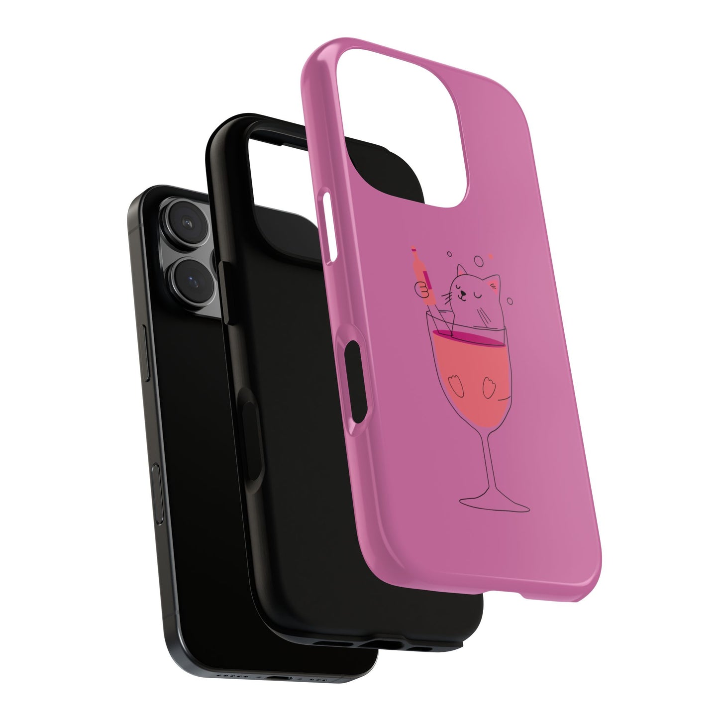Cute Cat Phone Case, Tough iPhone Case, Cat Lovers Gift, Fun Phone Accessories, Pet Lover's Must-Have, Quirky Cat Art Design