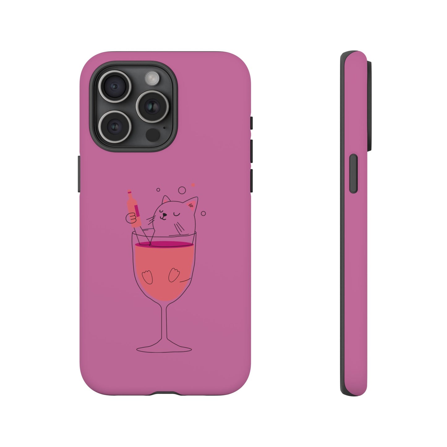 Cute Cat Phone Case, Tough iPhone Case, Cat Lovers Gift, Fun Phone Accessories, Pet Lover's Must-Have, Quirky Cat Art Design
