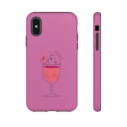 Cute Cat Phone Case, Tough iPhone Case, Cat Lovers Gift, Fun Phone Accessories, Pet Lover's Must-Have, Quirky Cat Art Design
