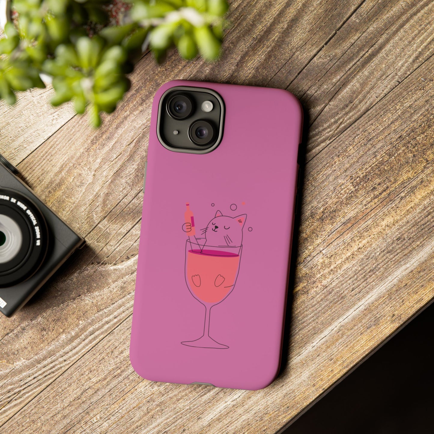 Cute Cat Phone Case, Tough iPhone Case, Cat Lovers Gift, Fun Phone Accessories, Pet Lover's Must-Have, Quirky Cat Art Design