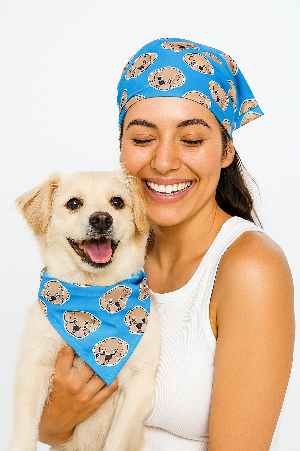 Cushy Pet & Me Matching Set – Scarf, Scrunchie, Bandana & Bow Tie