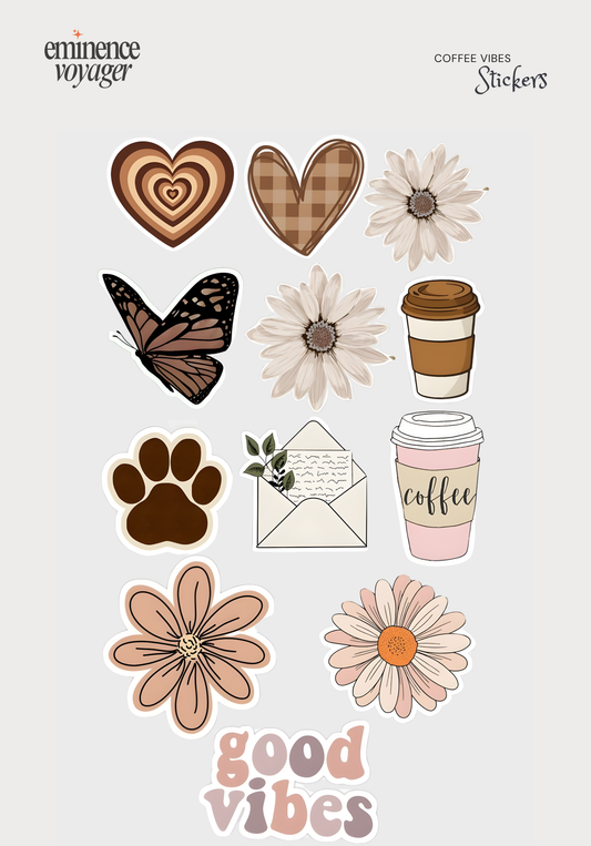 Coffee Vibes Stickers | Eminence Voyager Stickers