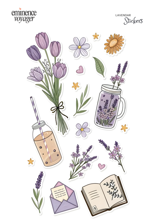Lavendar Stickers | Eminence Voyager Stickers