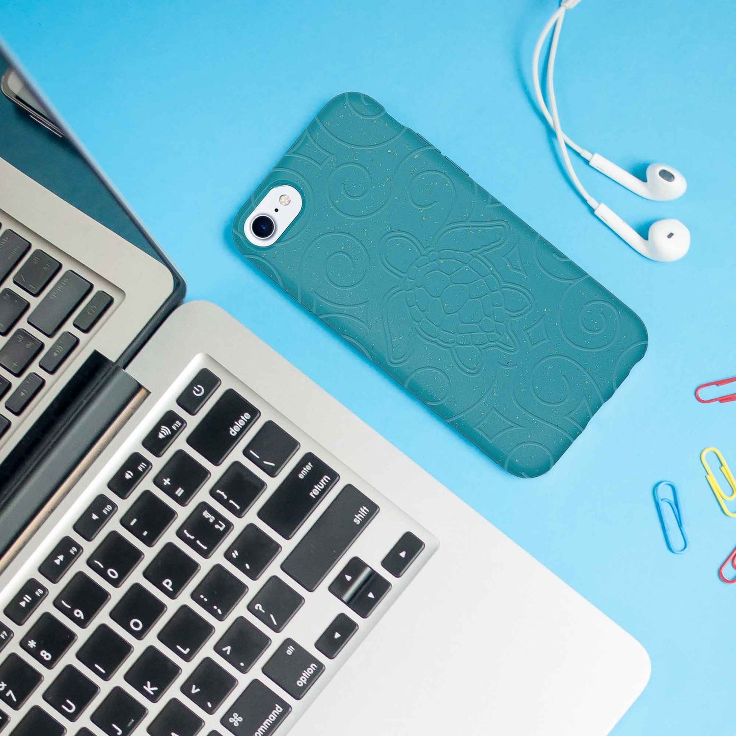 Ocean Turtle -  Biodegradable iphone case - Blue and Black | All iPhone Models