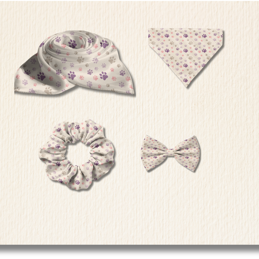 Colors of Love Pet & Me Matching Set – Scarf, Scrunchie, Bandana & Bow Tie
