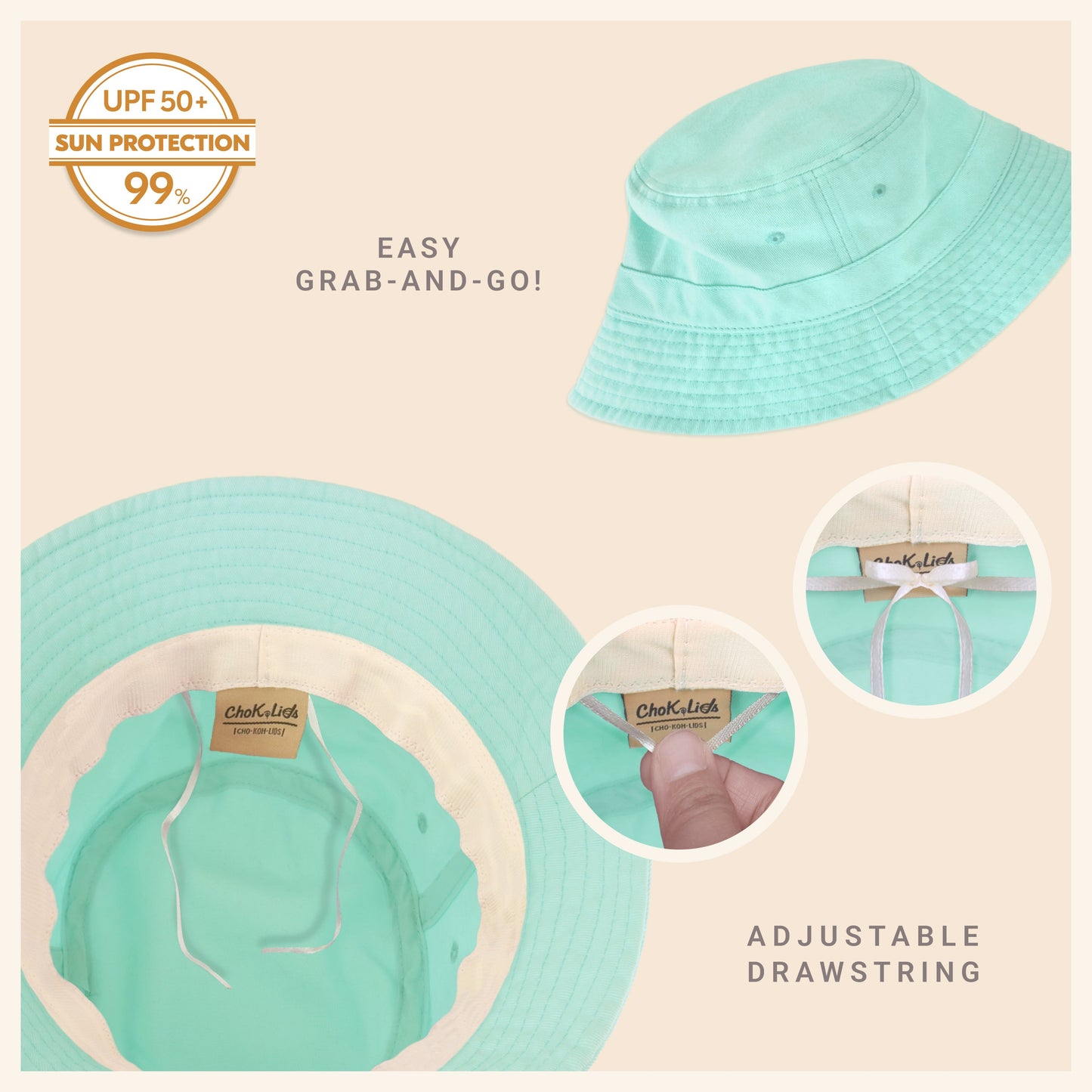 Classic Washed Cotton Bucket Hat – Unisex Canvas Sun Hat