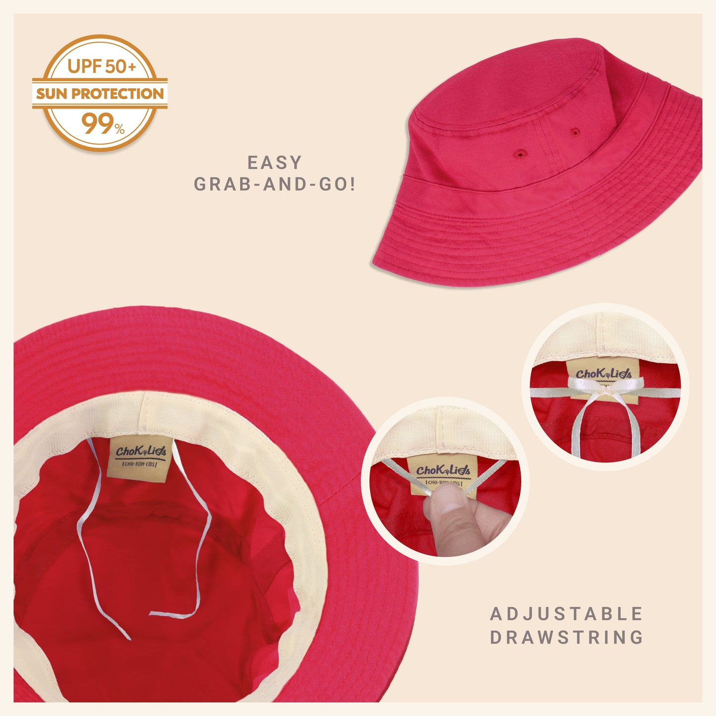 Classic Washed Cotton Bucket Hat – Unisex Canvas Sun Hat