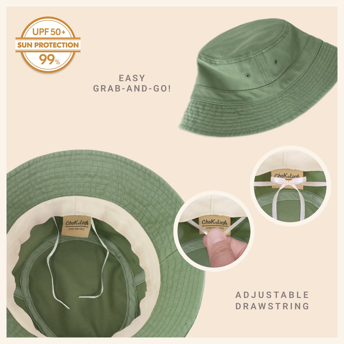 Classic Washed Cotton Bucket Hat – Unisex Canvas Sun Hat