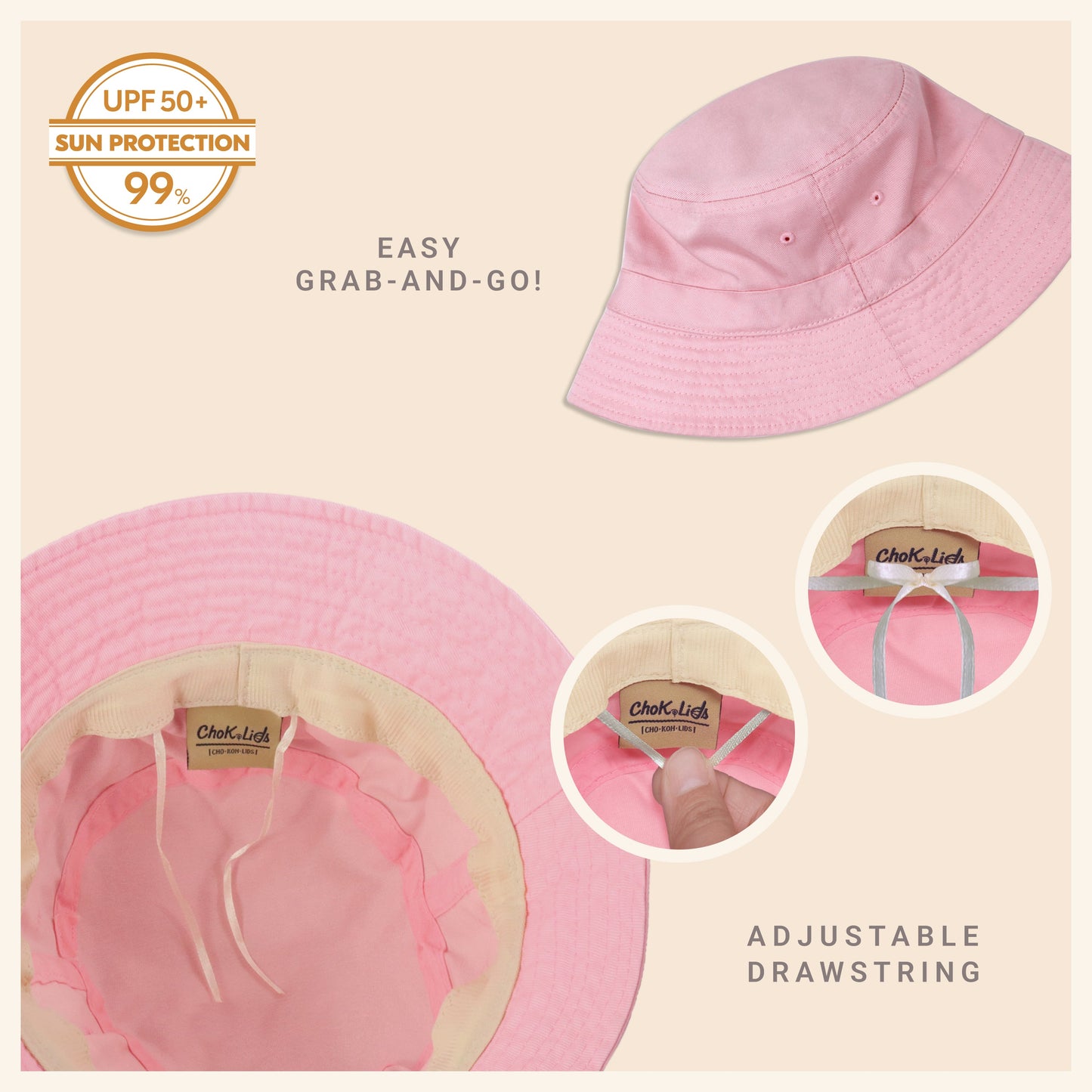 Classic Washed Cotton Bucket Hat – Unisex Canvas Sun Hat